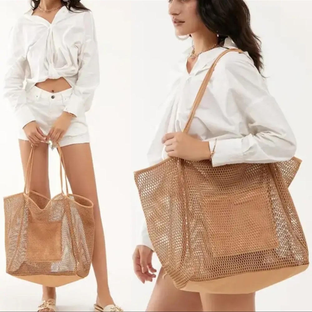 NWT Mesh Beach Shoulder Tote Bag